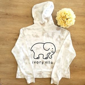 Ivory ella gray tie dye cotton blend hoodie size S